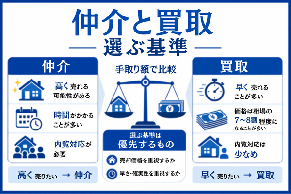 横浜市港南区の売却は仲介と買取どっちがいい?選ぶ基準