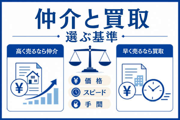 名古屋の売却は仲介と買取どっちがいい?選ぶ基準