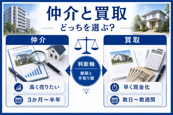 習志野市の売却は仲介と買取どっちがいい？選ぶ基準