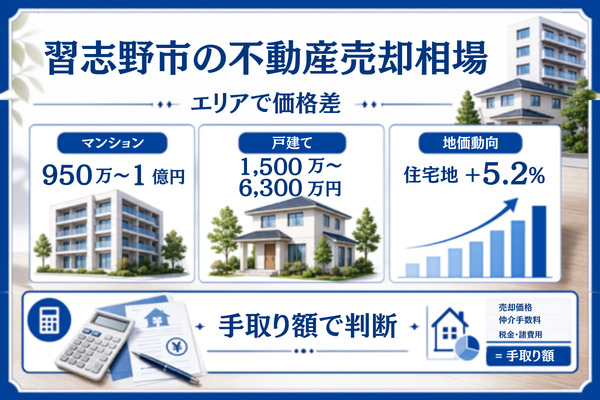 【エリア別】習志野市の不動産売却相場（2026年最新）