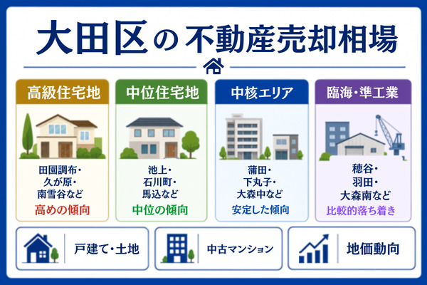 【エリア別】大田区の不動産売却相場(2026年最新)