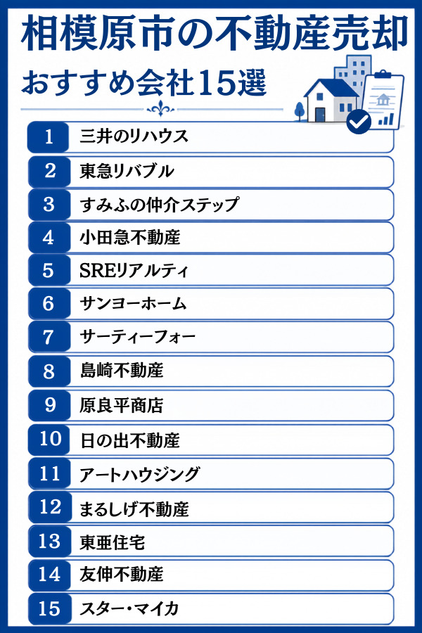 相模原市の不動産売却おすすめ会社15選【大手・買取・地域密着】