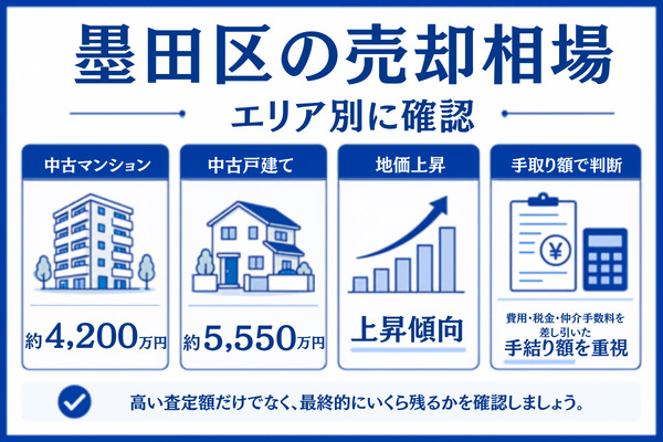 【エリア別】墨田区の不動産売却相場（2026年最新）