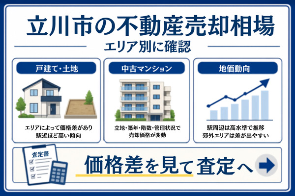 【エリア別】立川市の不動産売却相場(2026年最新)
