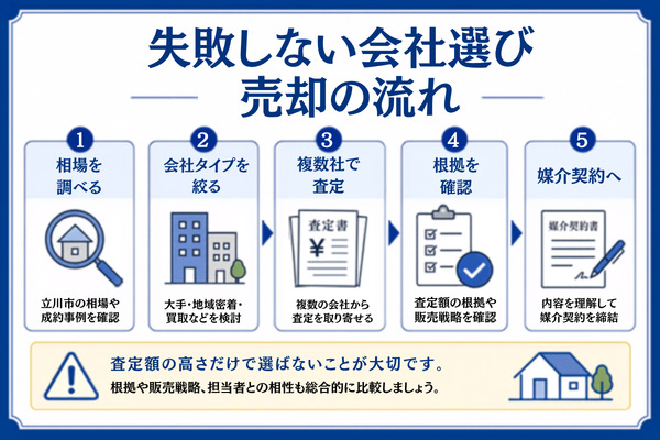 失敗しない立川市の不動産会社の選び方と売却の流れ