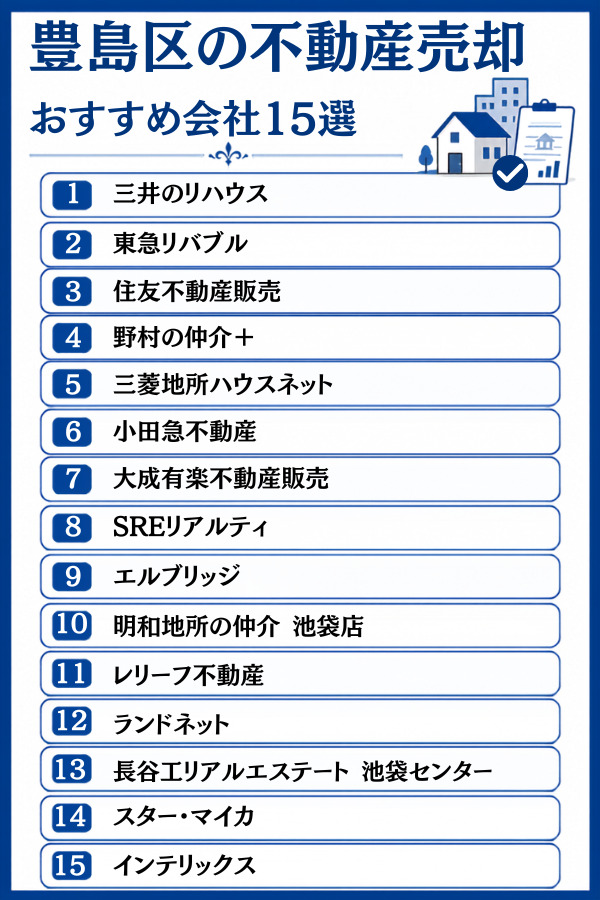 豊島区の不動産売却おすすめ会社15選【大手・買取・地域密着】