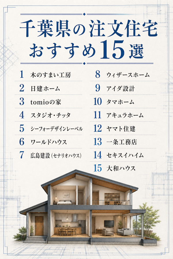 千葉県の注文住宅おすすめ15選【工務店・ハウスメーカーを比較】