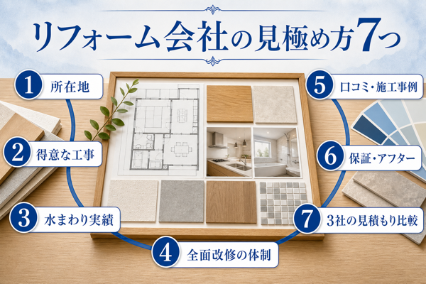 豊島区でリフォーム会社を選ぶときの見極め方7つ