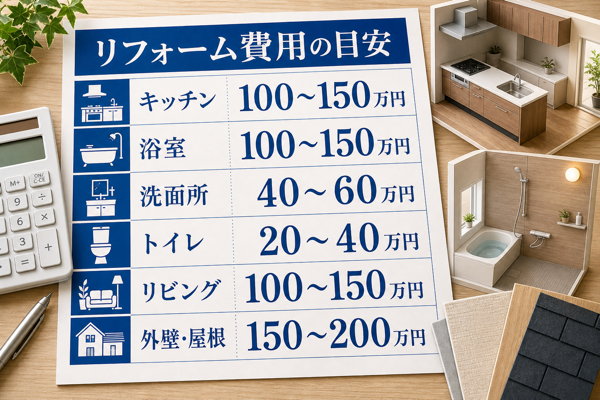 新宿区のリフォーム費用の目安｜公式の価格表と提携サービスの公開情報から