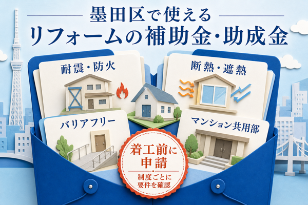 墨田区で使えるリフォームの補助金・助成金