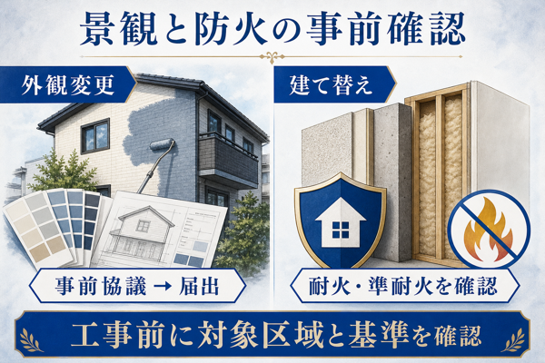 新宿区の景観条例と防火地域の指定によるリフォームの制限