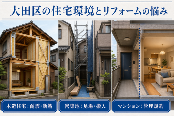 大田区の住宅環境とリフォームでよくある悩み