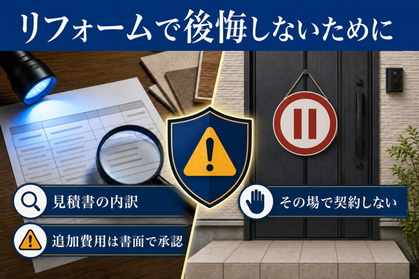 リフォームで後悔しないための注意点