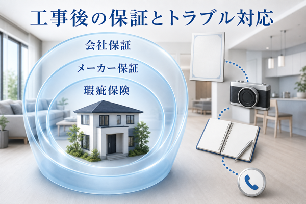 工事後の保証とトラブル対応の確認範囲