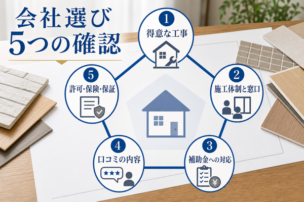 立川市でリフォーム会社を選ぶときの5つの確認事項