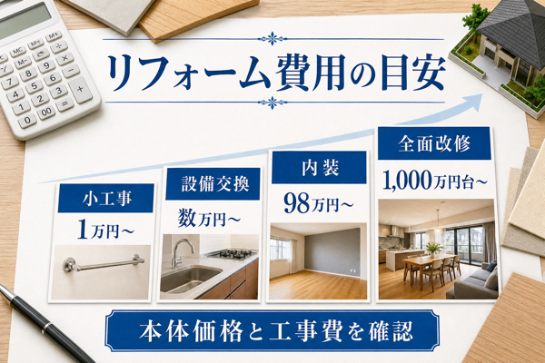 立川市のリフォーム費用相場と工事規模ごとの目安