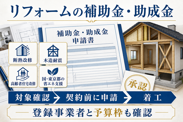 立川市で使えるリフォームの補助金・助成金