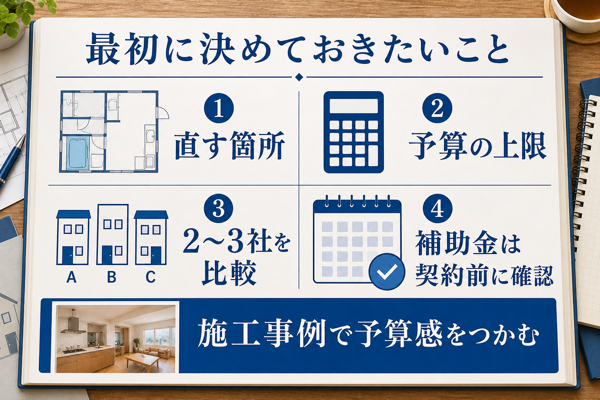 立川市のリフォームで最初に決めておきたいこと