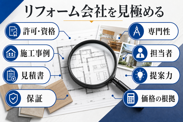 東京のリフォーム会社を見極める8つの判断材料