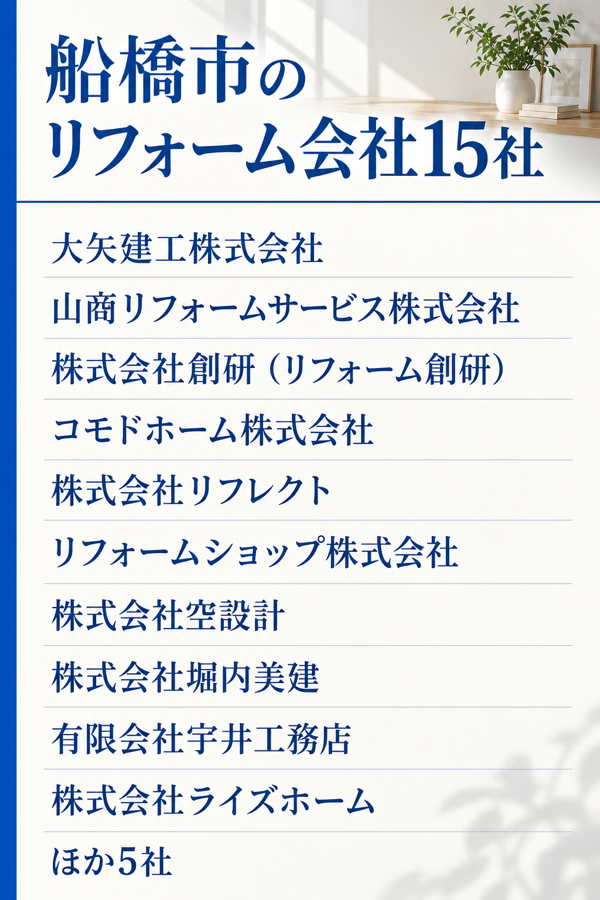 船橋市のリフォーム会社15社