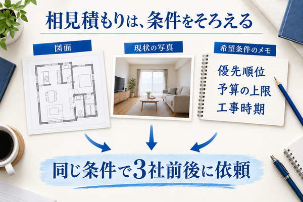 見積もり依頼前の準備と相見積もりの進め方