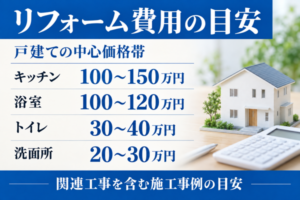 柏市のリフォーム費用相場と部位別の目安
