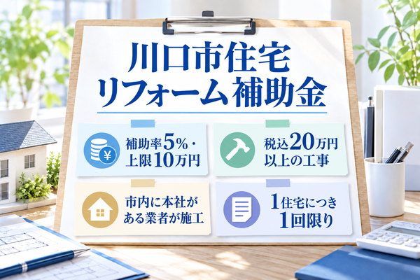 川口市住宅リフォーム補助金の補助額と条件
