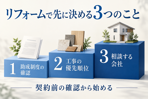 川崎市のリフォームで先に決める3つのこと