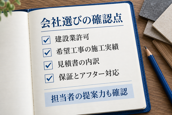 川崎市でリフォーム会社を選ぶときの確認点