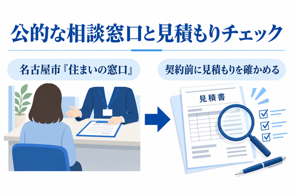 名古屋市の公的な相談窓口と契約前の見積チェック
