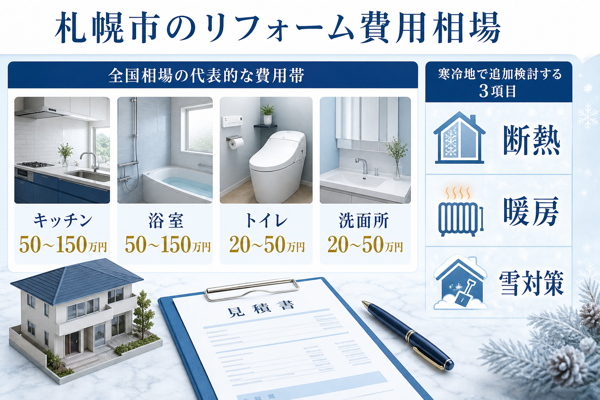 札幌市のリフォーム費用相場