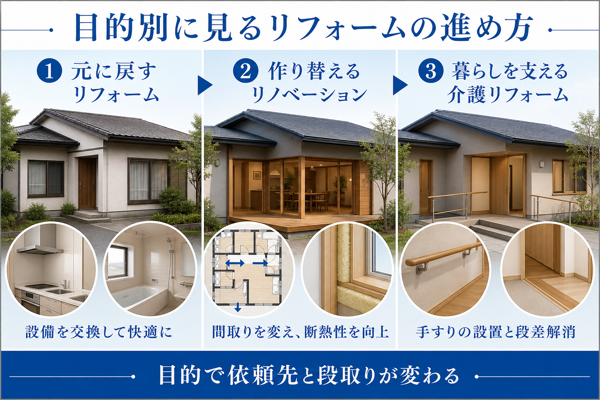 目的別に見るリフォームの進め方