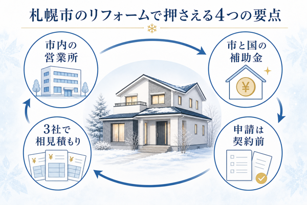 札幌市のリフォームで押さえる4つの要点