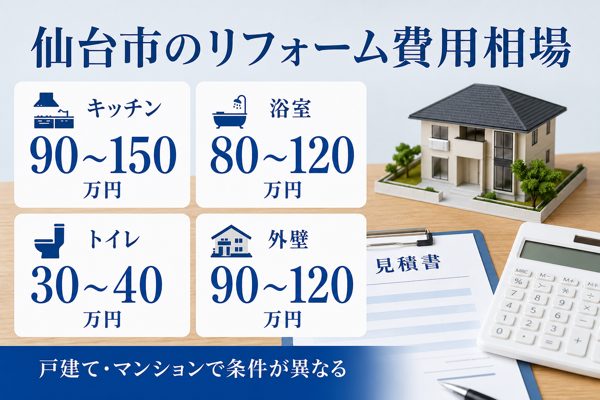 仙台市のリフォーム費用相場
