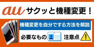 auの機種変更を自分でする方法！必要なもの・注意点を紹介