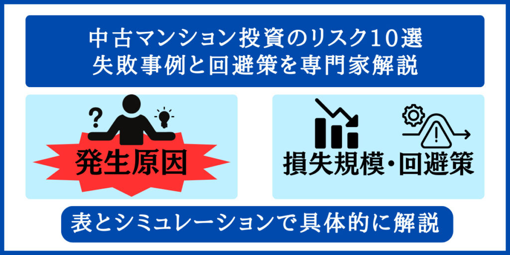 中古マンション投資のリスク10選｜失敗事例と回避策を専門家解説