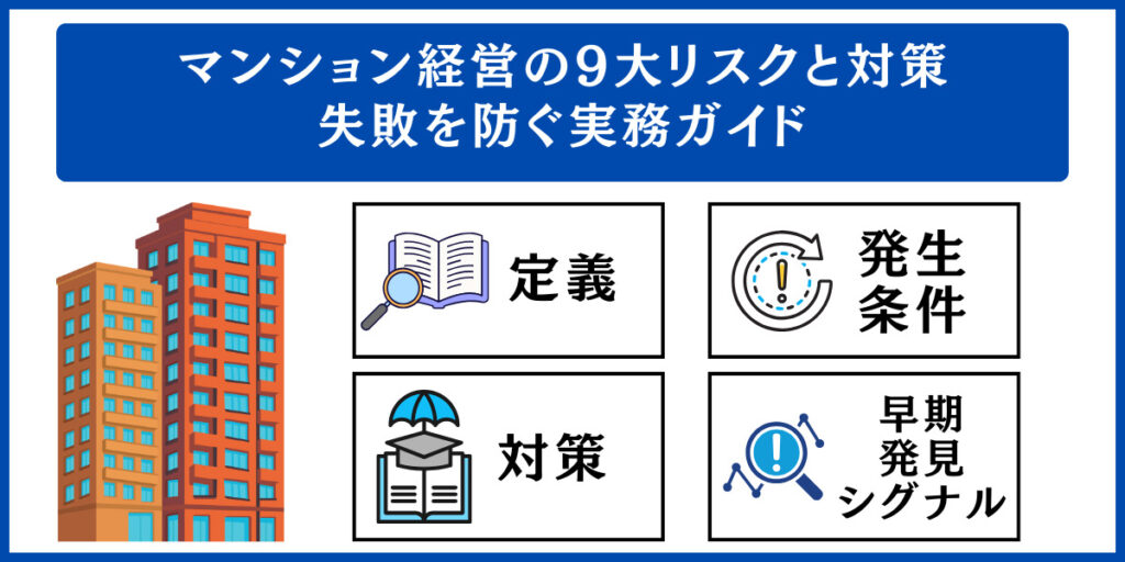 マンション経営の9大リスクと対策 失敗を防ぐ実務ガイド