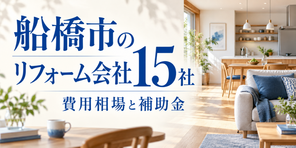 船橋市のリフォーム会社15社｜費用相場と補助金