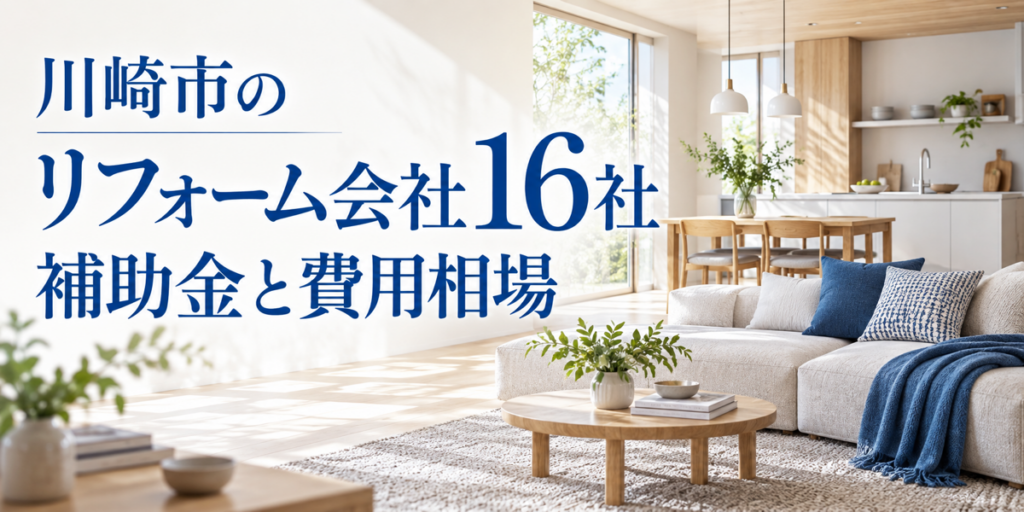 川崎市のリフォーム会社16社｜補助金と費用相場