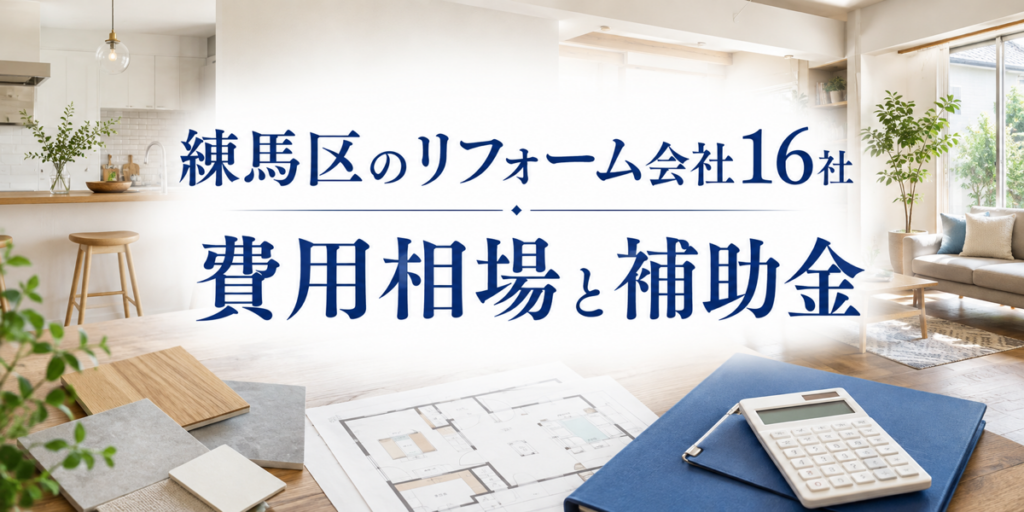 練馬区のリフォーム会社16社｜費用相場と補助金