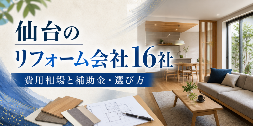 仙台のリフォーム会社16社｜費用相場と補助金・選び方