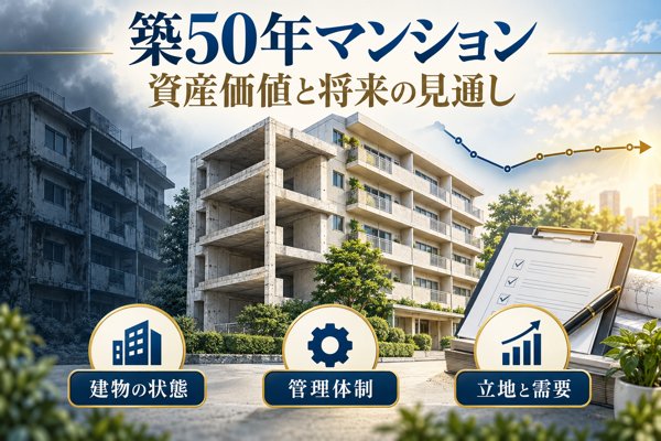 築50年を迎えたマンションに残る資産価値と将来の価格見通し