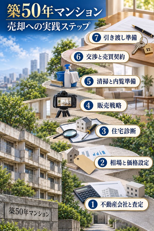 築50年マンションを売却へ進めるための実践ステップ