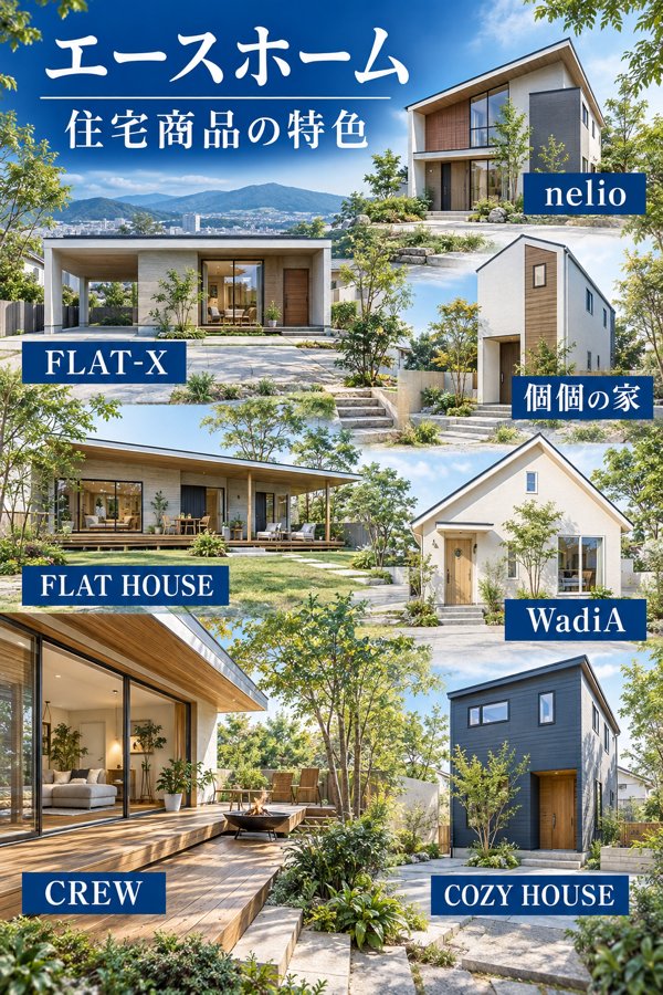 エースホームが展開する住宅商品の特色