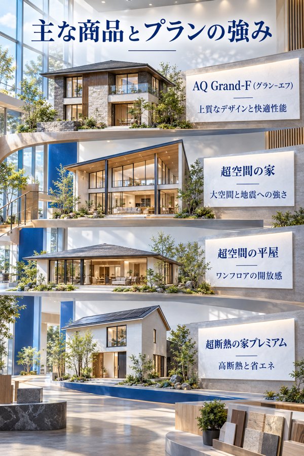 アキュラホームが展開する主な商品と各プランの強み