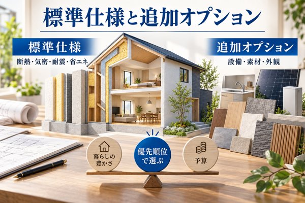 アイ工務店で採用される標準仕様と追加オプションの内容