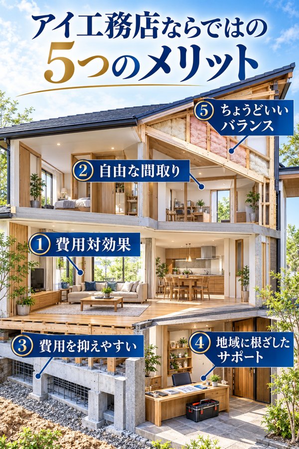 アイ工務店ならではの5つのメリット