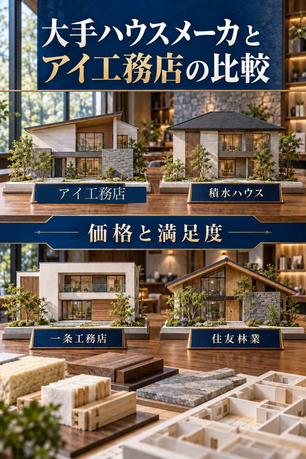 大手ハウスメーカとアイ工務店の比較