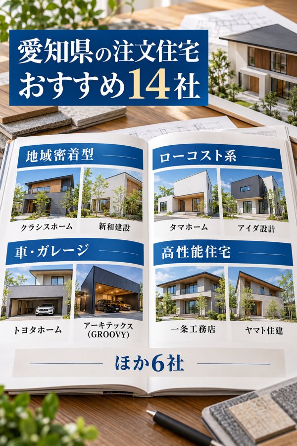 【比較一覧表】愛知県で注文住宅を任せたいおすすめ14社