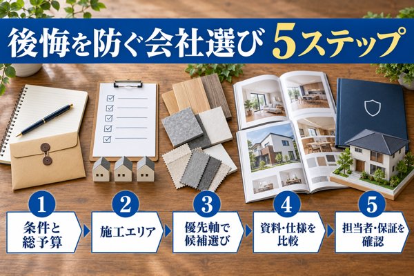 後悔を防ぐ注文住宅会社選びの5ステップ